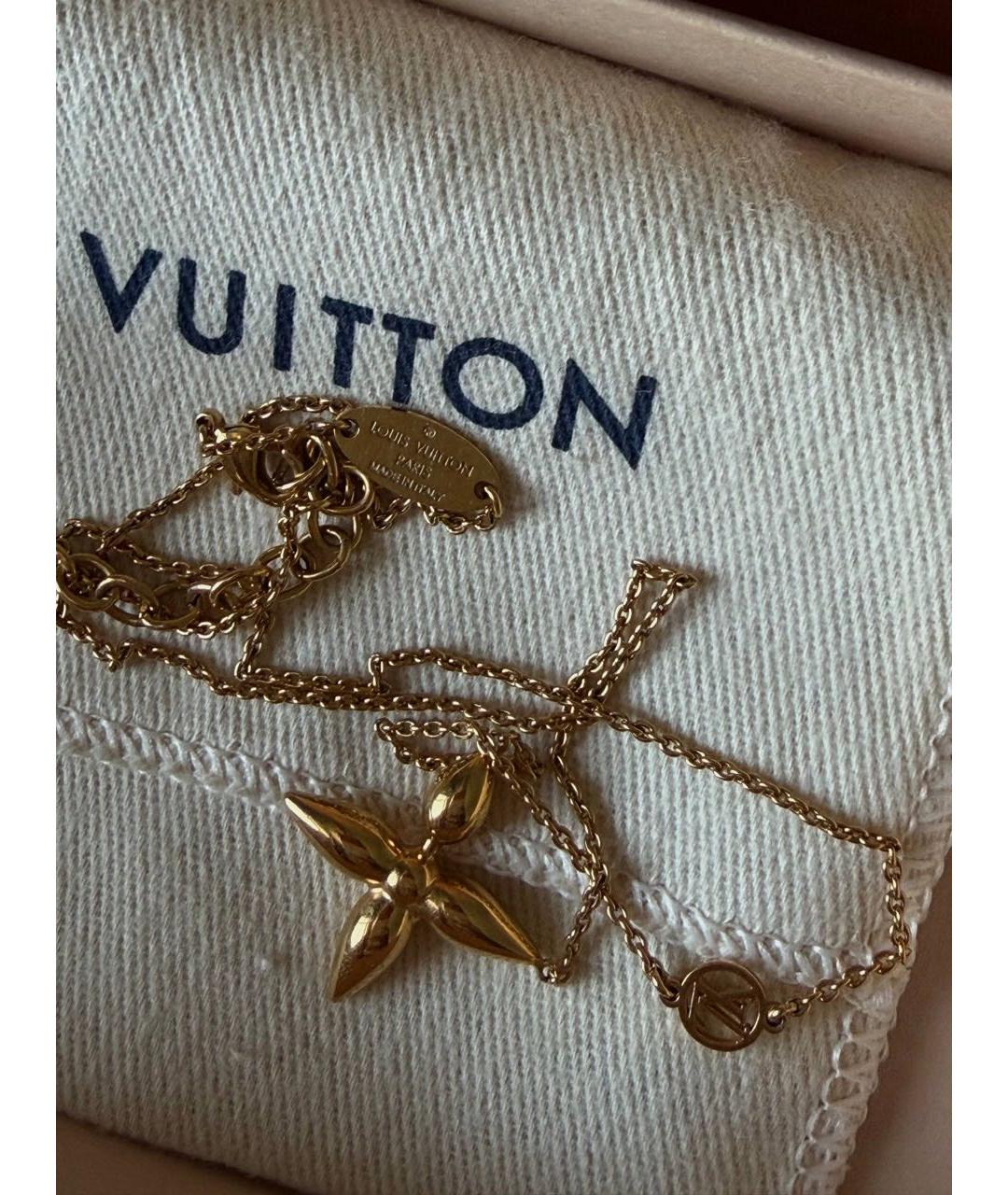 LOUIS VUITTON Золотое латунное колье, фото 3