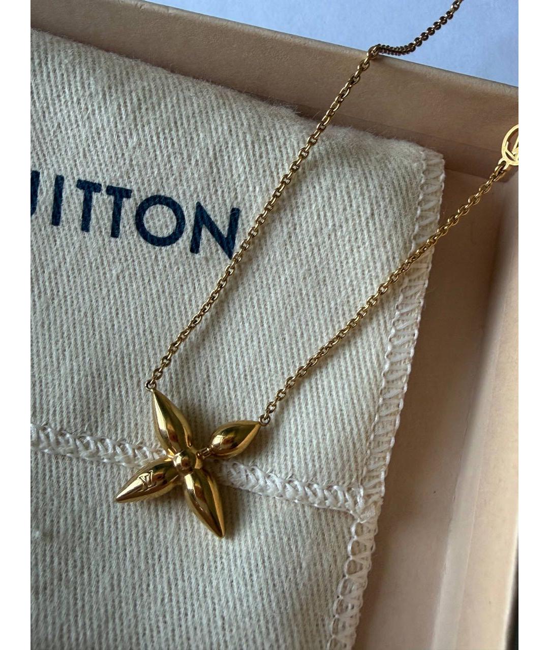 LOUIS VUITTON Золотое латунное колье, фото 5
