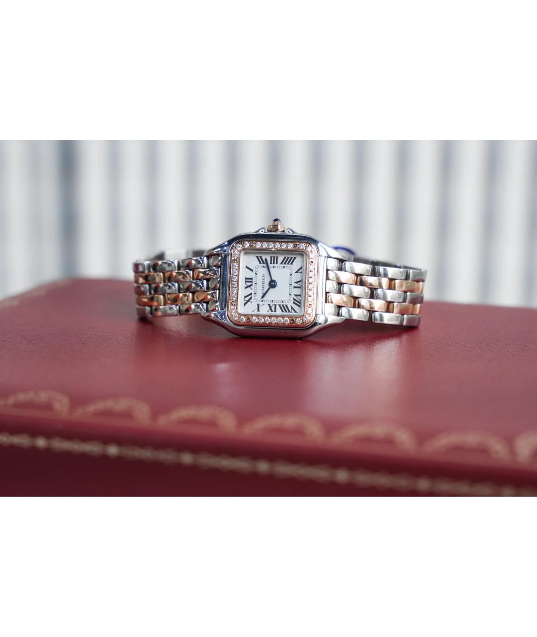 CARTIER Белые часы из розового золота, фото 3