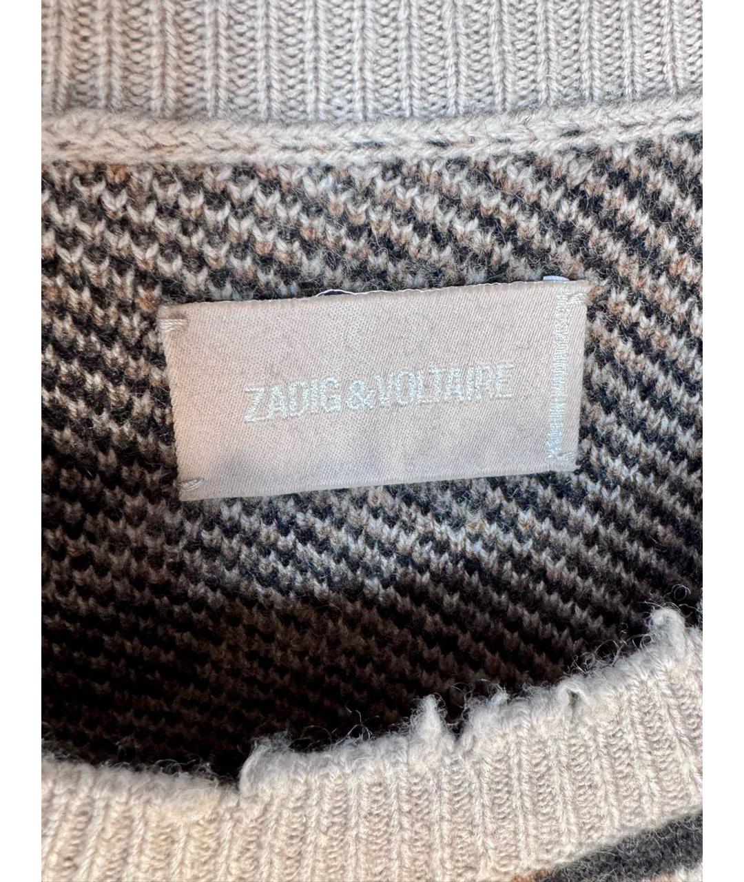 ZADIG & VOLTAIRE Коричневый кашемировый джемпер / свитер, фото 3