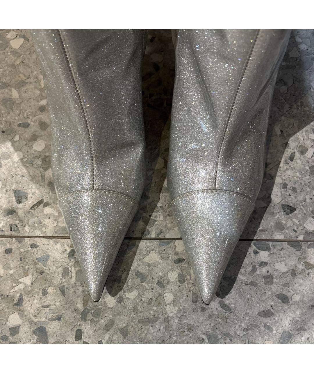 ALEXANDRE VAUTHIER Серебряные сапоги из лакированной кожи, фото 3