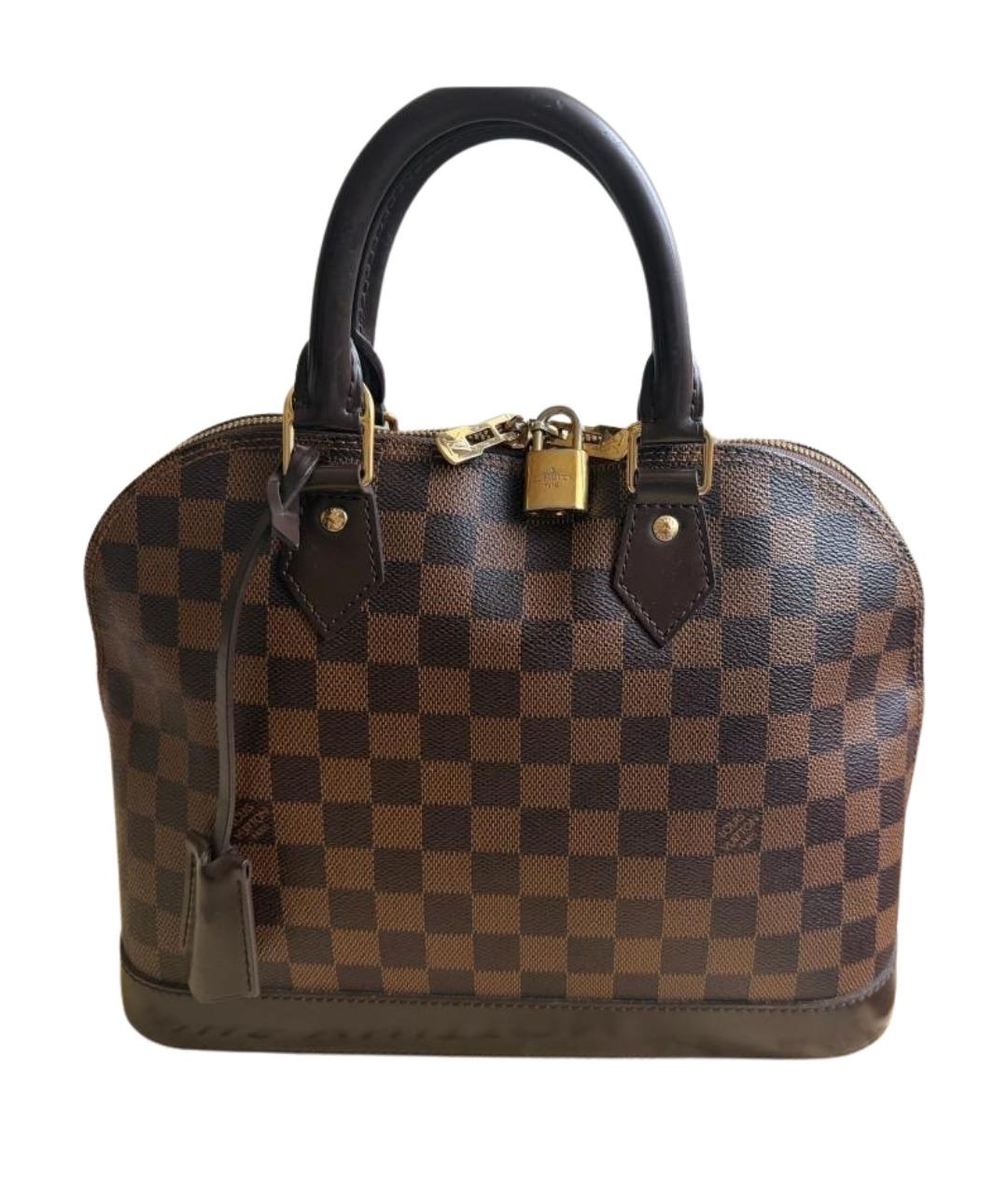 LOUIS VUITTON Коричневая сумка с короткими ручками из канвы, фото 1