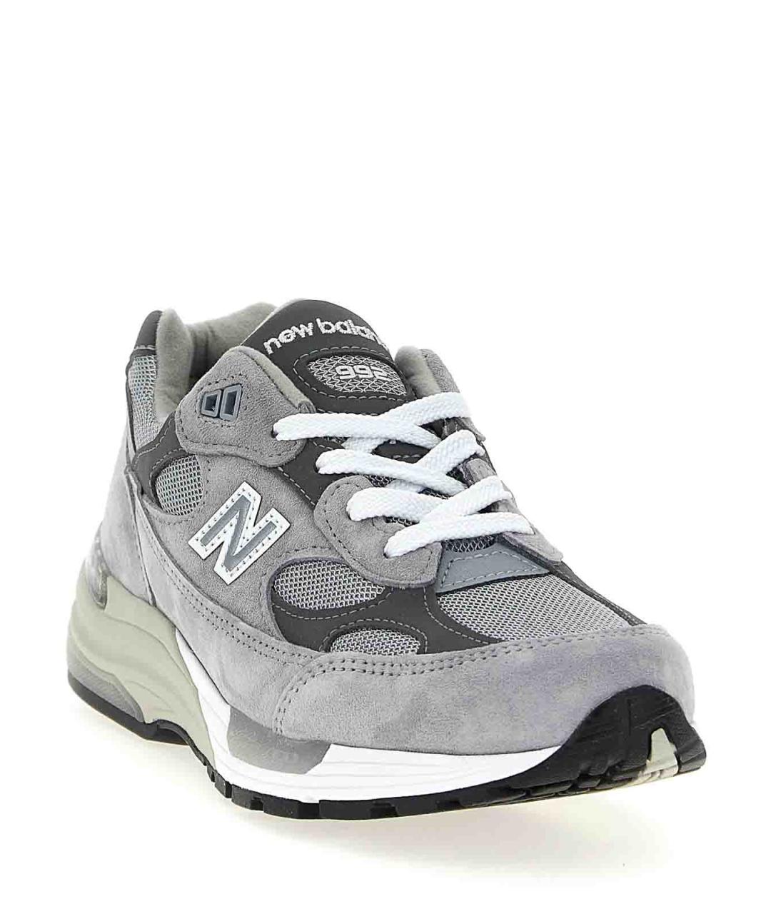 NEW BALANCE Серые замшевые низкие кроссовки / кеды, фото 2