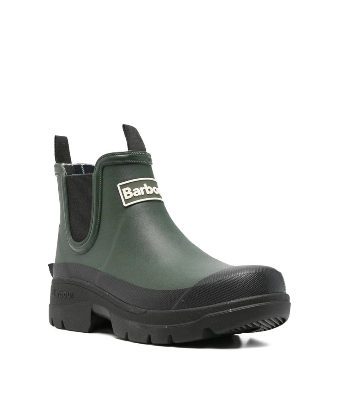 BARBOUR Зеленые резиновые ботинки, фото 4