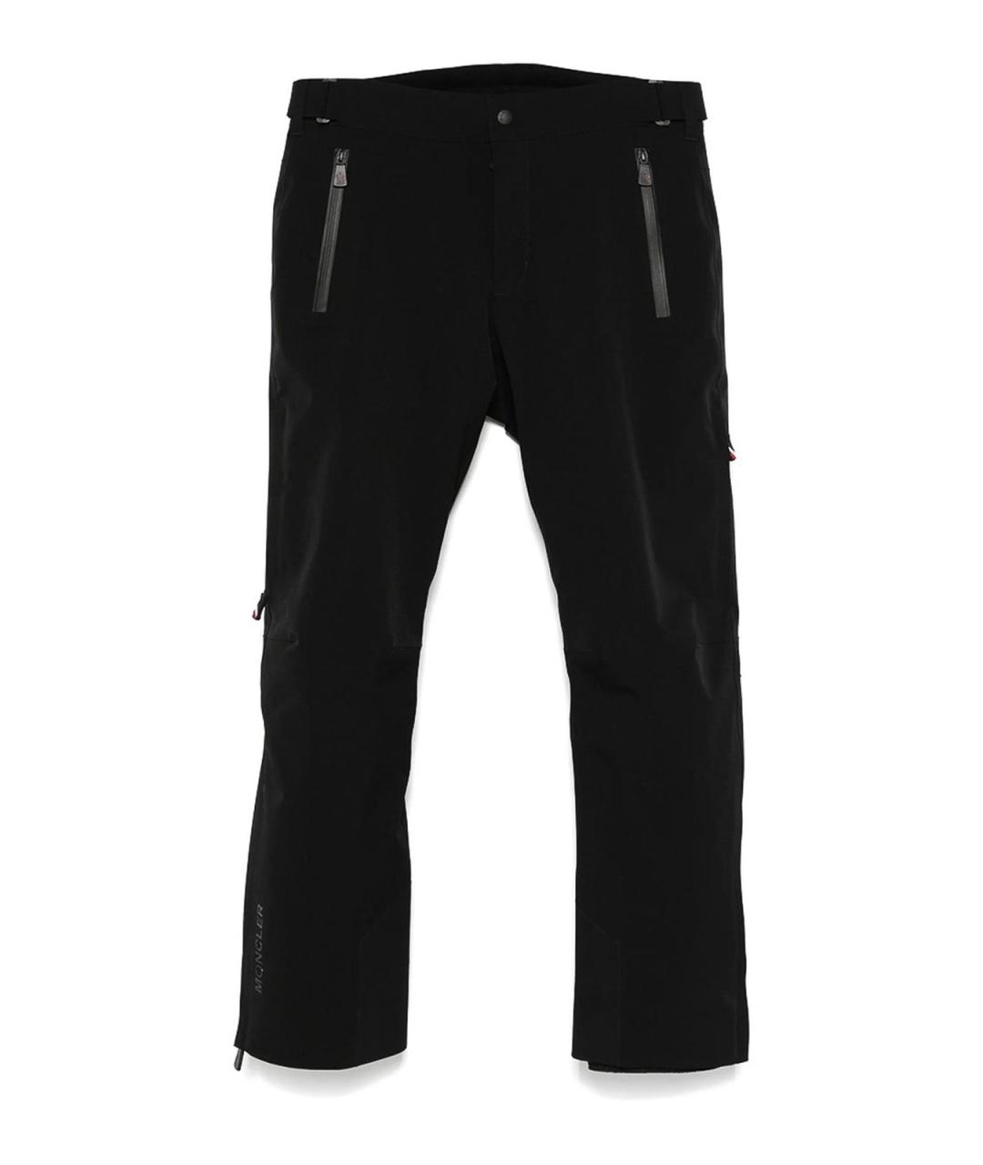 MONCLER GRENOBLE Черные полиамидовые повседневные брюки, фото 1