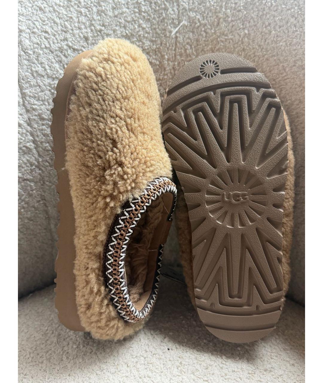 UGG Бежевые мюли, фото 4