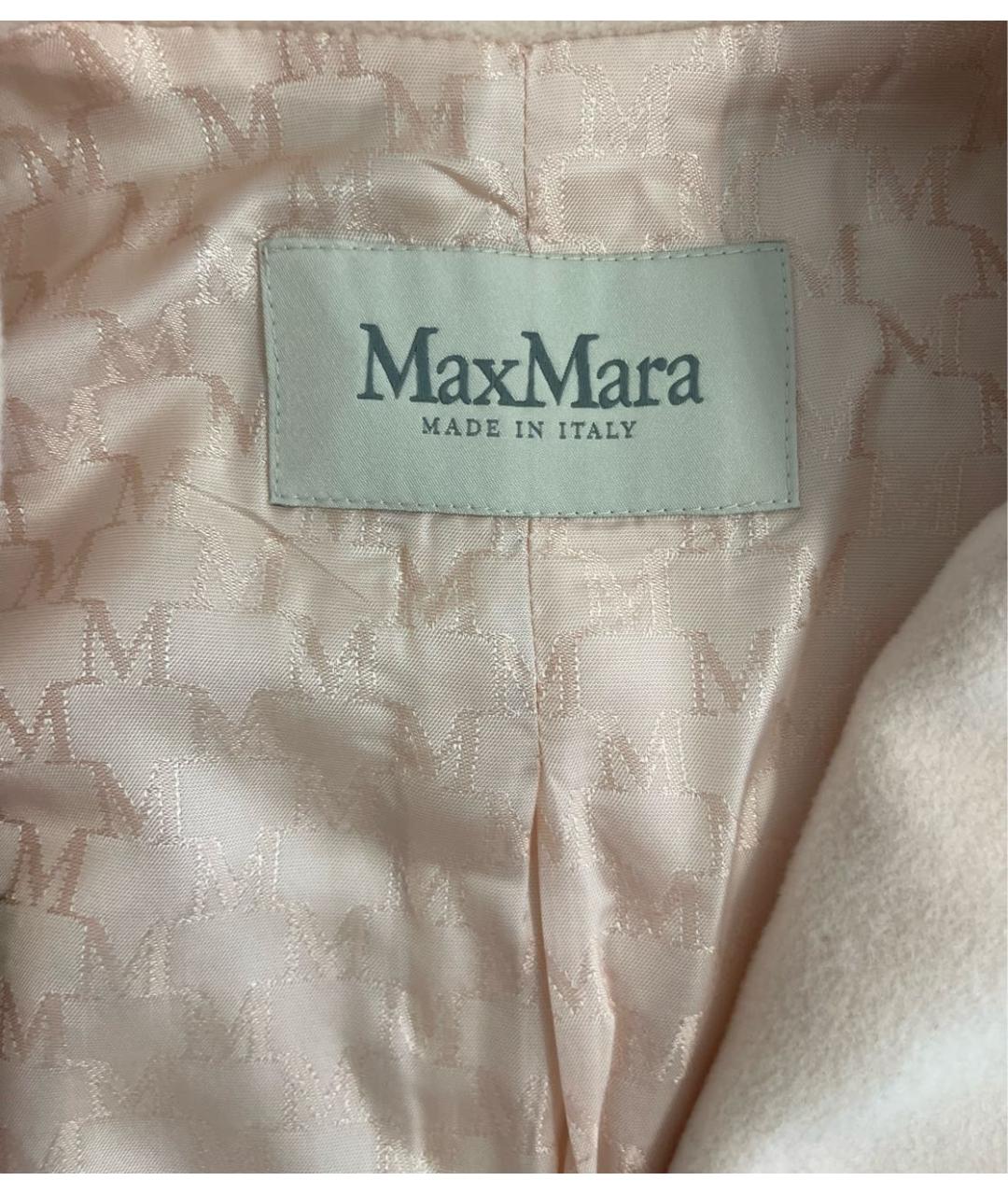 MAX MARA Розовое шерстяное пальто, фото 3