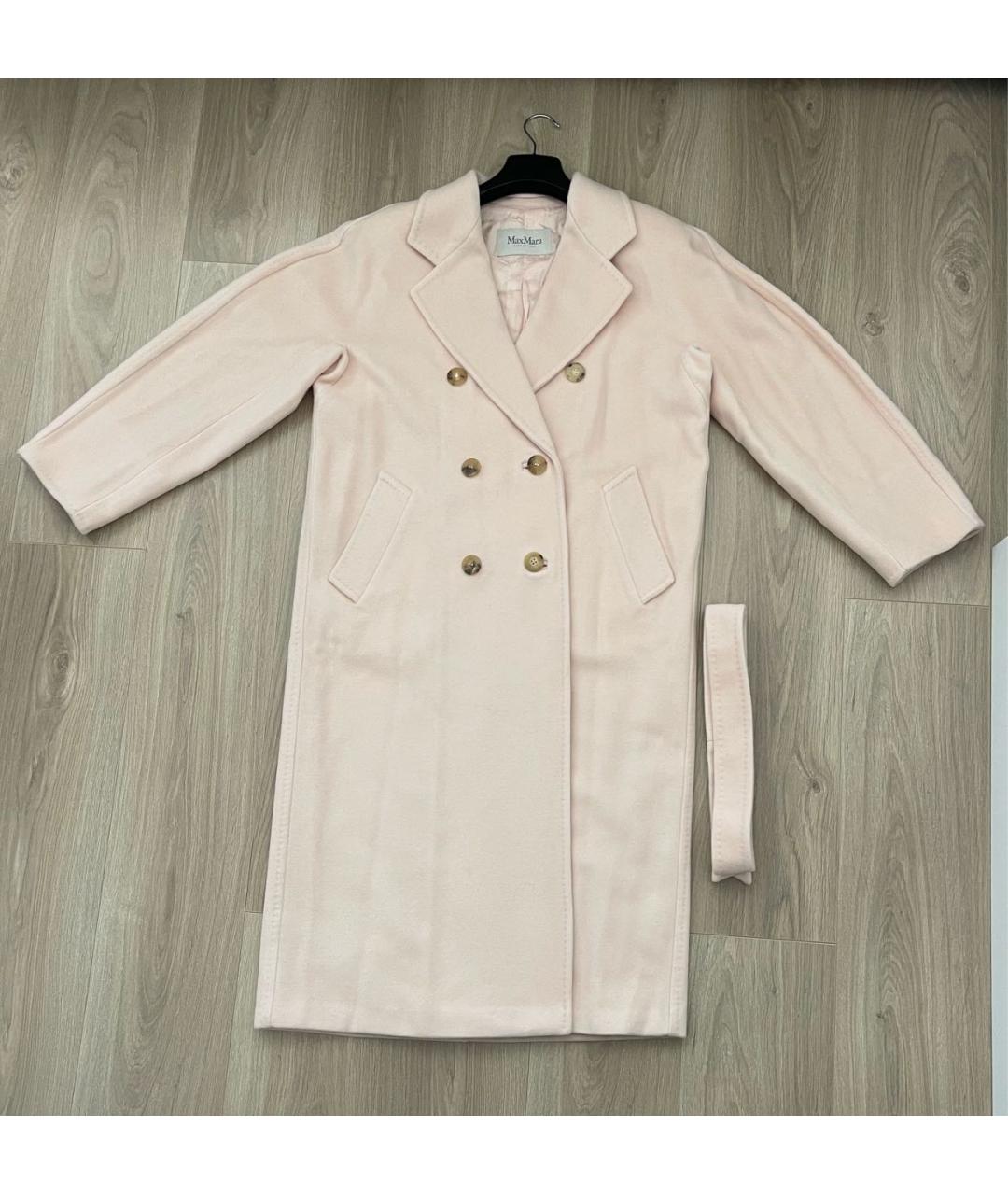 MAX MARA Розовое шерстяное пальто, фото 5