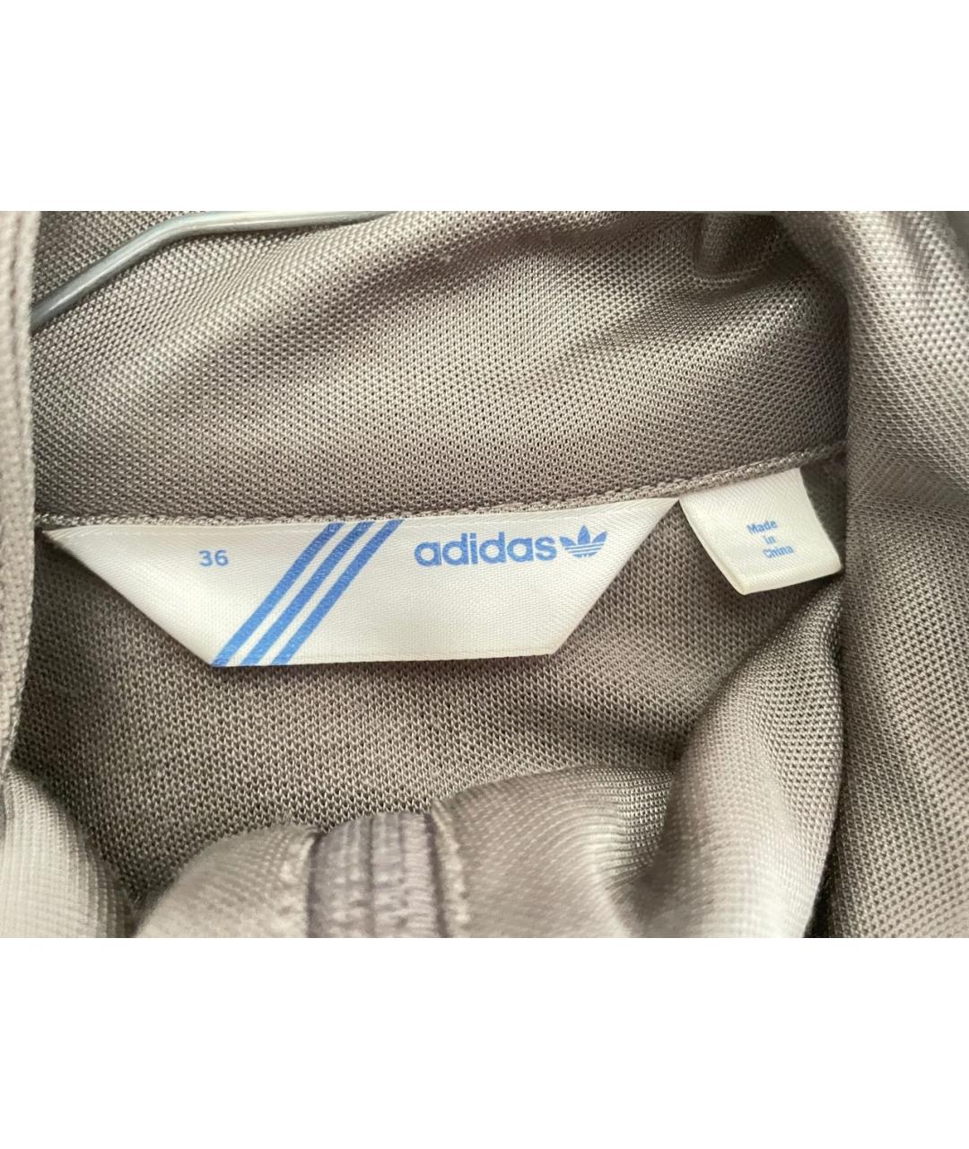 ADIDAS Серая полиэстеровая спортивная куртка, фото 7