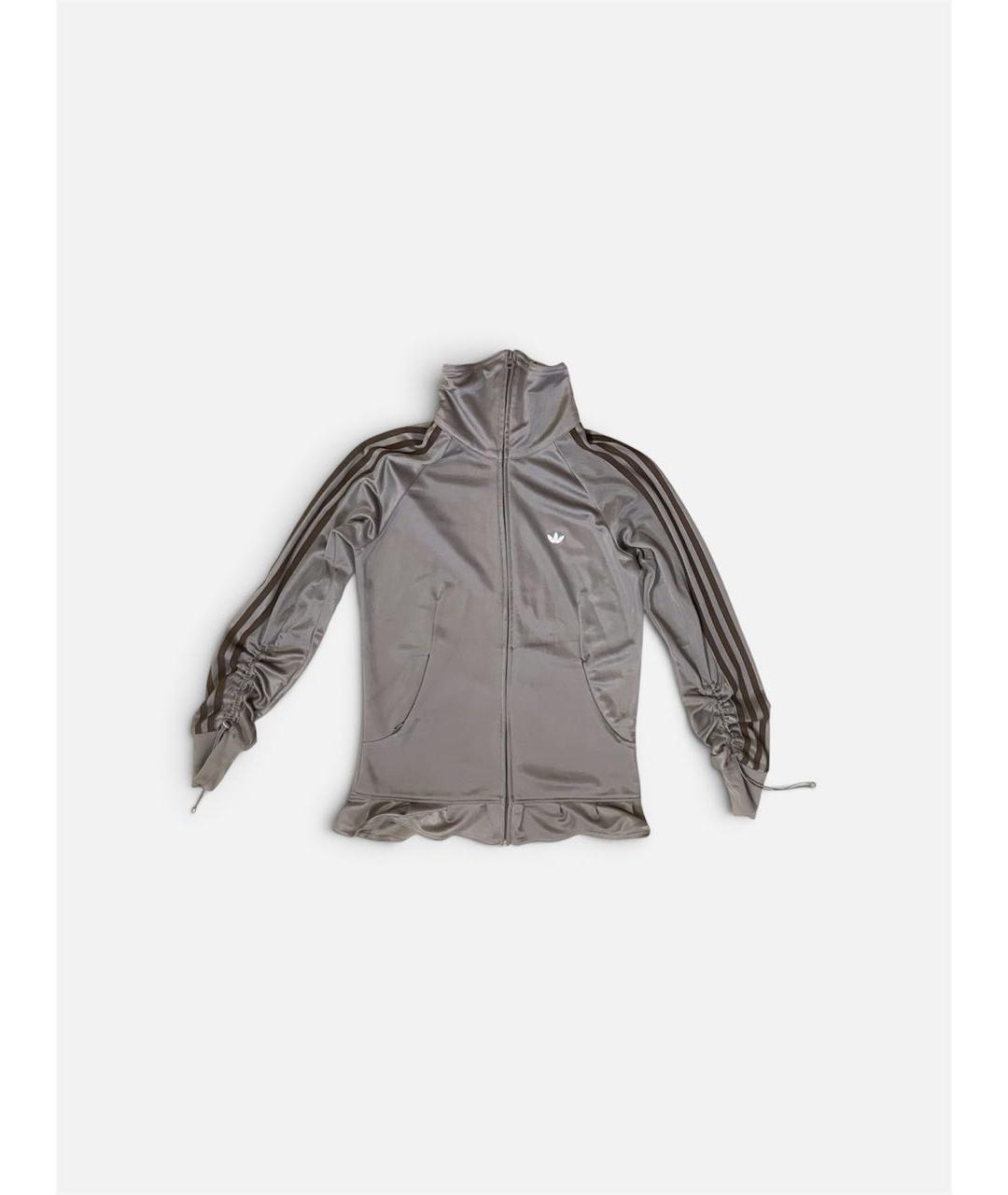 ADIDAS Серая полиэстеровая спортивная куртка, фото 2