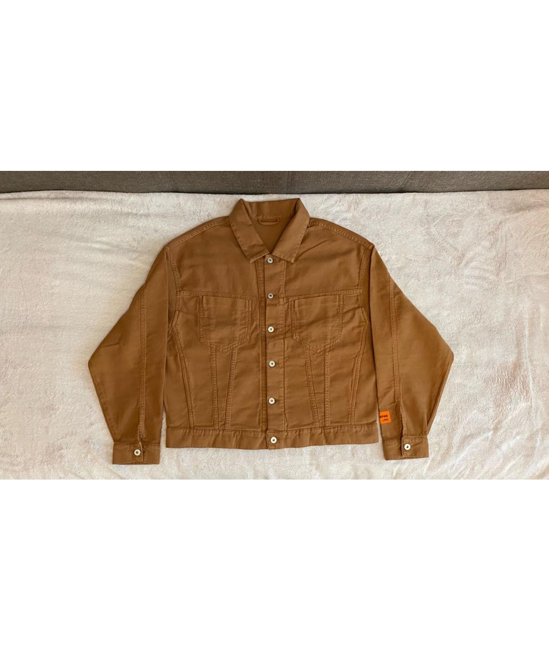 HERON PRESTON Коричневая хлопковая куртка, фото 2