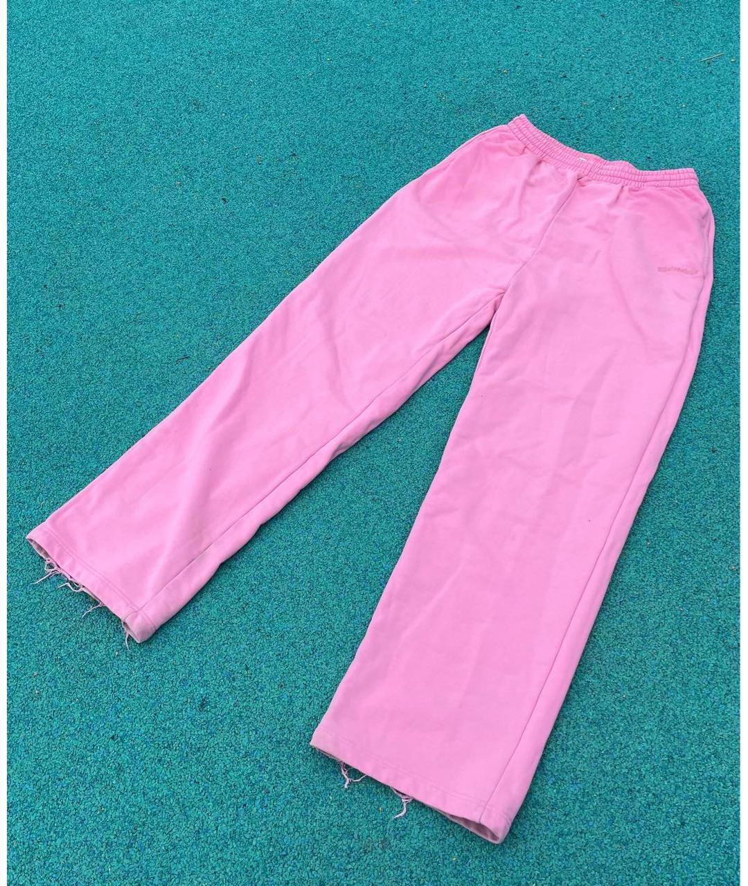 BALENCIAGA Розовые хлопковые спортивные брюки и шорты, фото 7