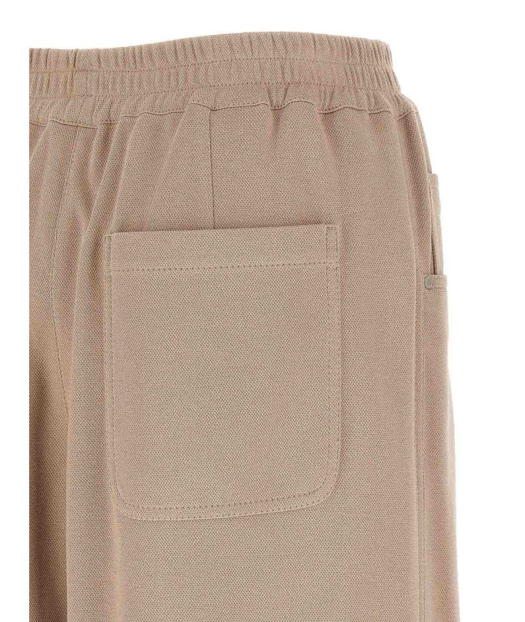 BRUNELLO CUCINELLI Коричневые хлопковые шорты, фото 4