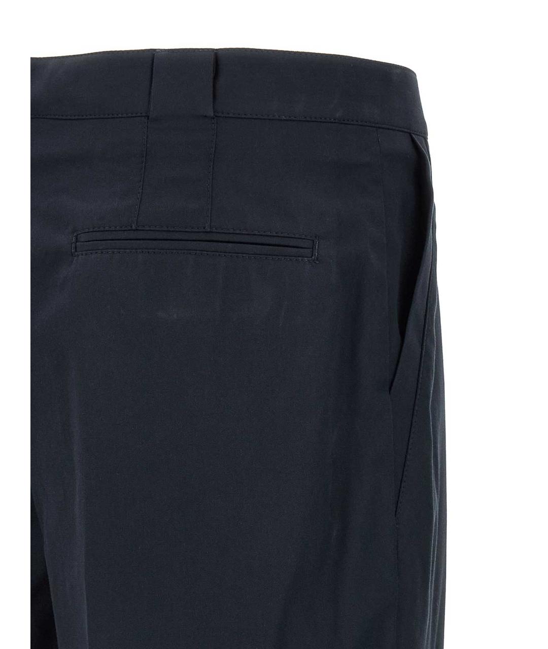 BRUNELLO CUCINELLI Темно-синие хлопковые повседневные брюки, фото 4