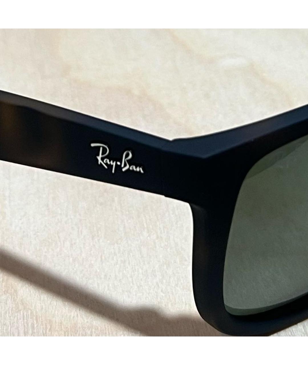 RAY BAN Коричневые пластиковые солнцезащитные очки, фото 3