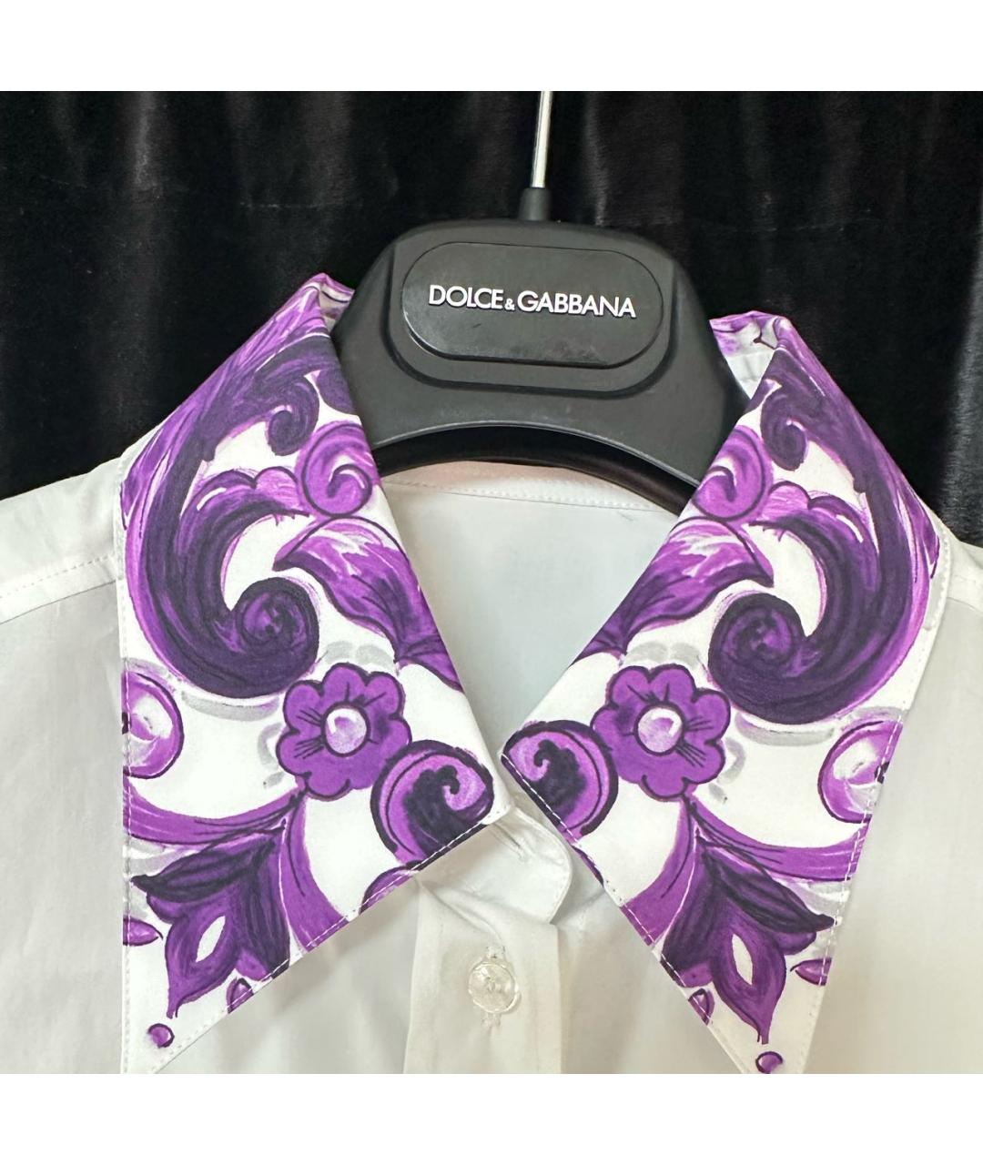 DOLCE&GABBANA Белая хлопковая рубашка, фото 2