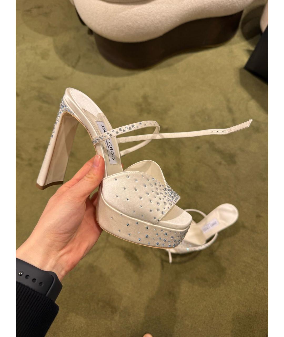 JIMMY CHOO Текстильные босоножки, фото 5