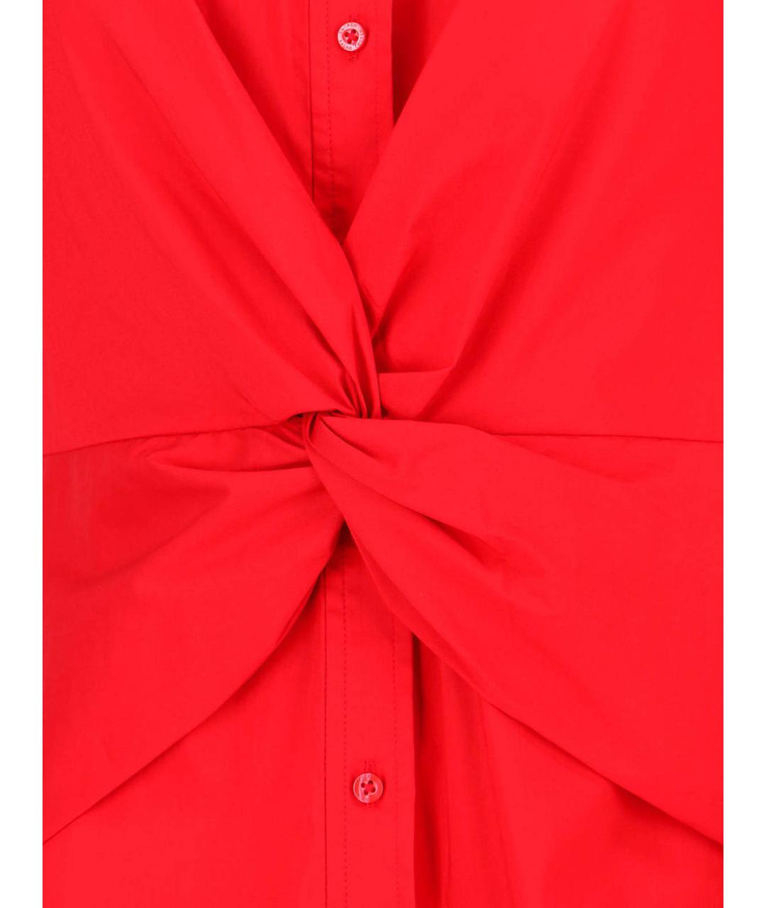 RALPH LAUREN Красное хлопковое повседневное платье, фото 5