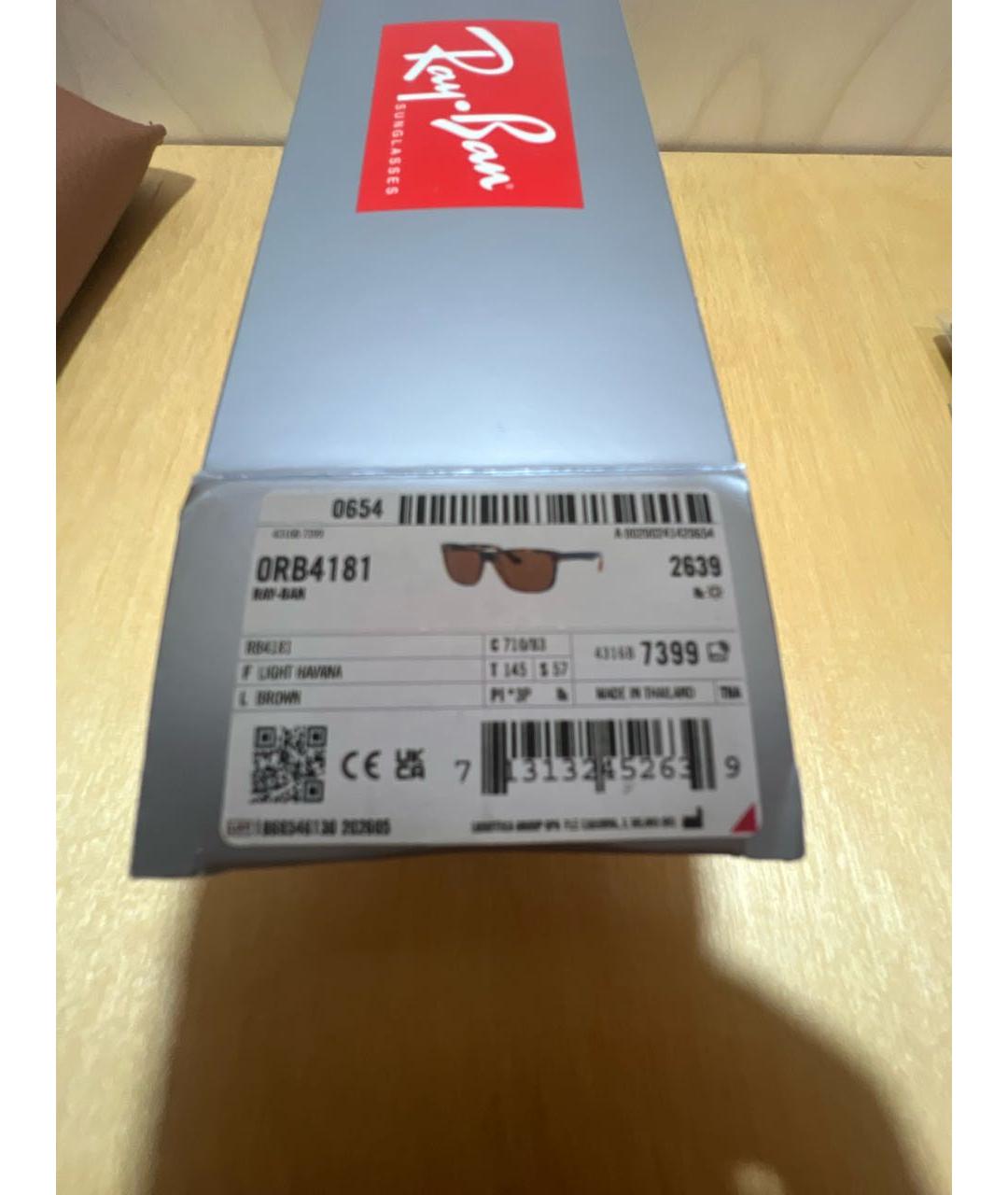 RAY BAN Пластиковые солнцезащитные очки, фото 5