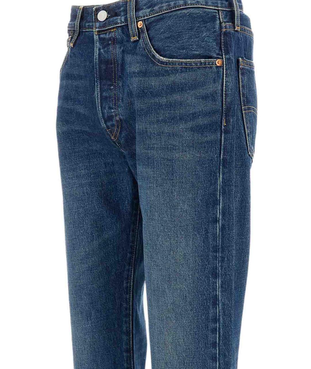 LEVI'S Синие хлопковые прямые джинсы, фото 3