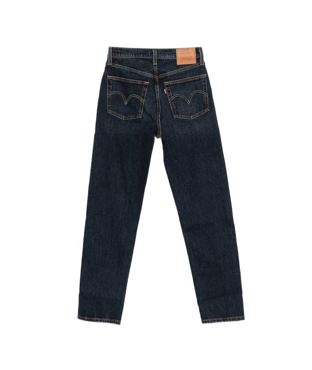 LEVI'S Синие хлопковые прямые джинсы, фото 2