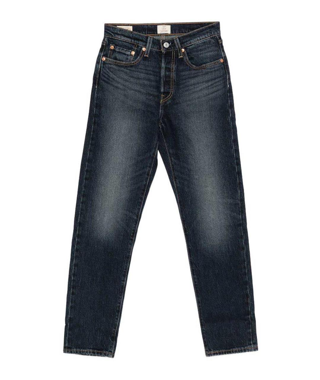 LEVI'S Синие хлопковые прямые джинсы, фото 1