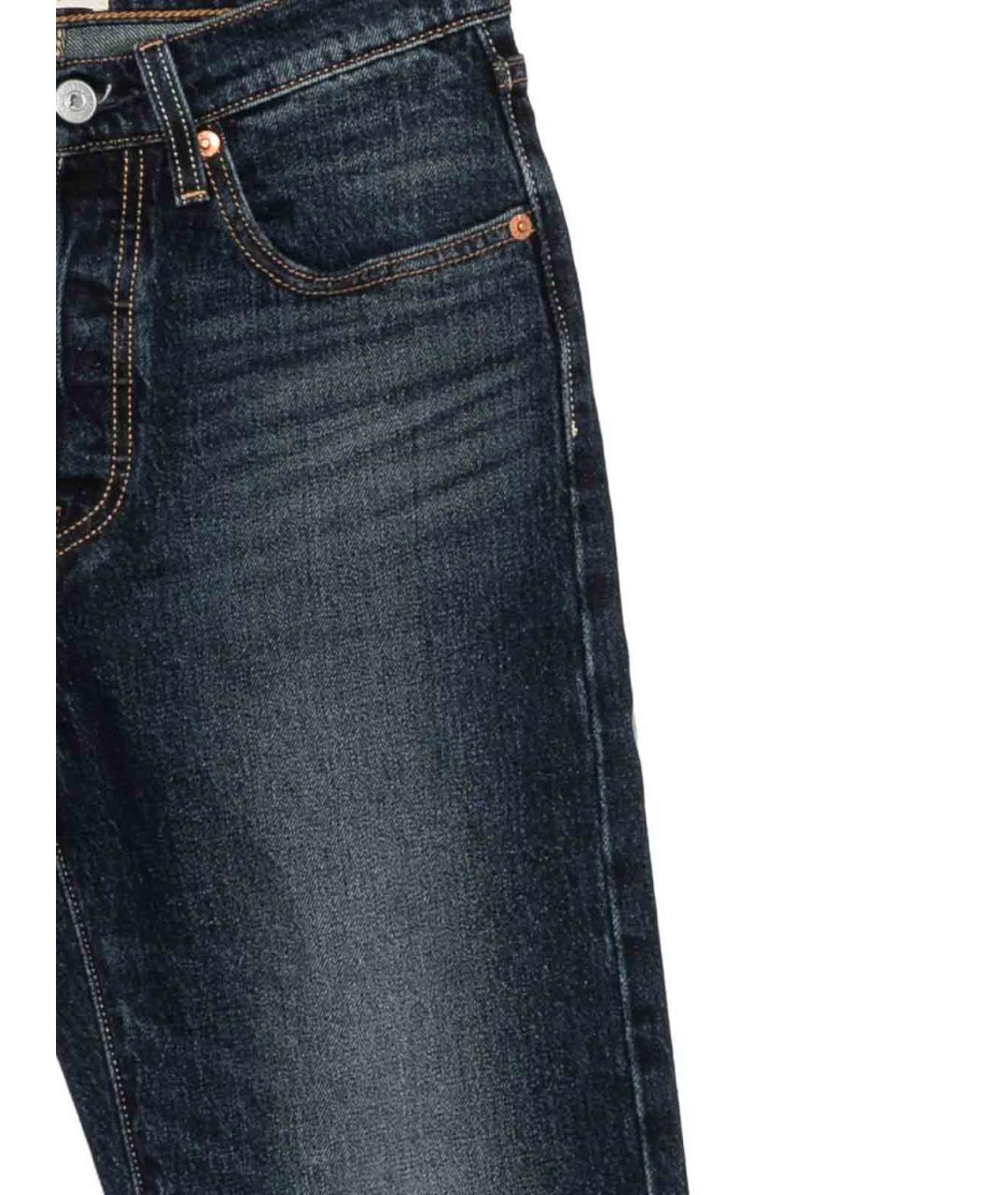 LEVI'S Синие хлопковые прямые джинсы, фото 3