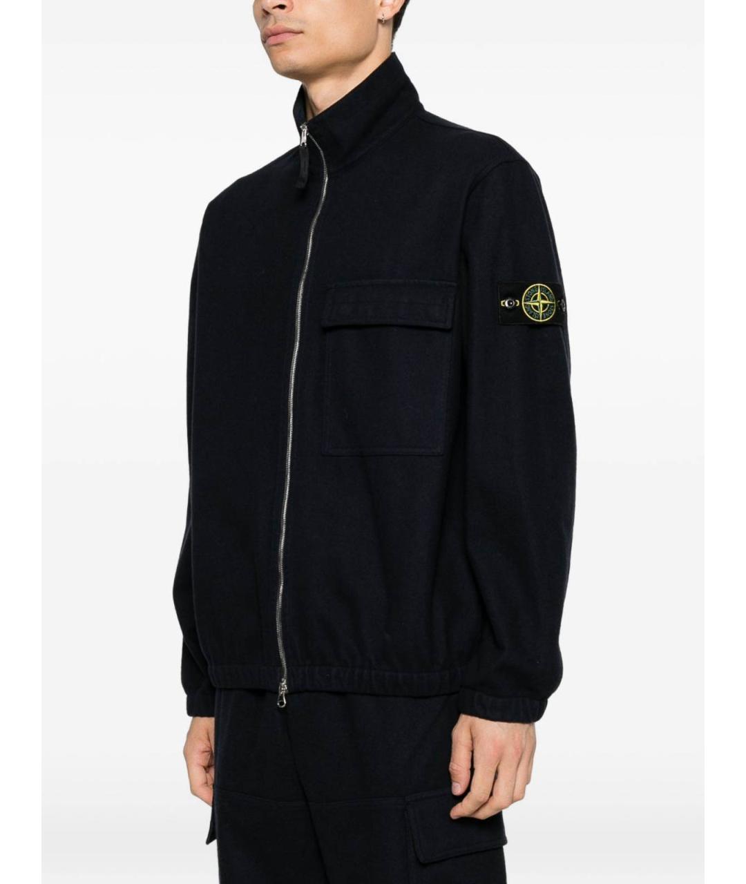 STONE ISLAND Темно-синяя полиамидовая куртка, фото 4