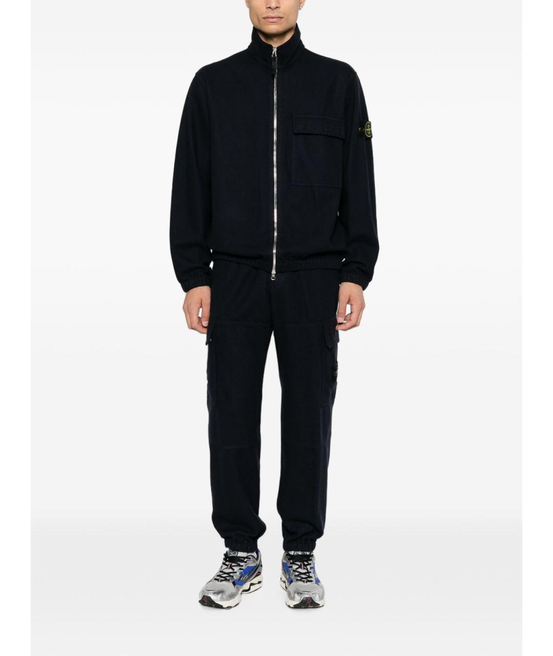 STONE ISLAND Темно-синяя полиамидовая куртка, фото 3