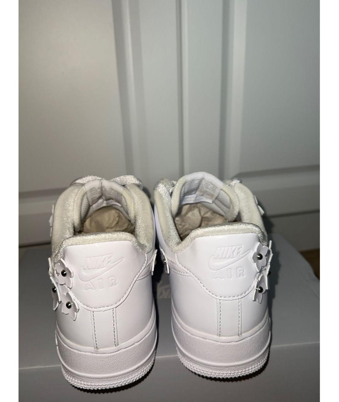 NIKE Белые кроссовки из искусственной кожи, фото 4