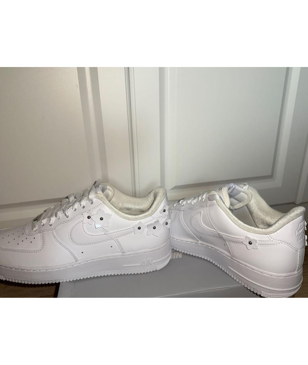 NIKE Белые кроссовки из искусственной кожи, фото 3