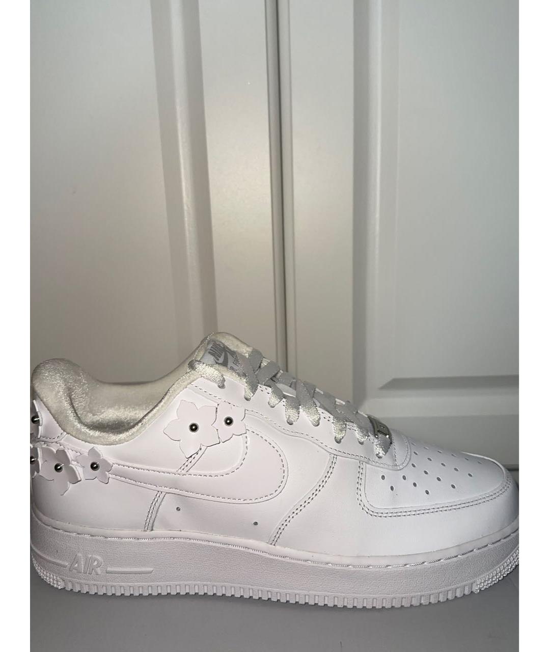 NIKE Белые кроссовки из искусственной кожи, фото 7