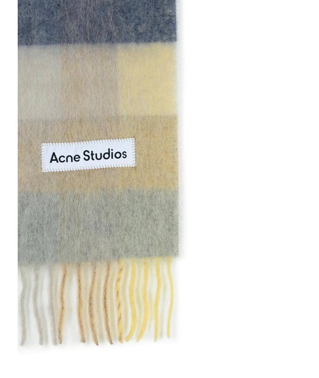 ACNE STUDIOS Мульти шерстяной шарф, фото 3