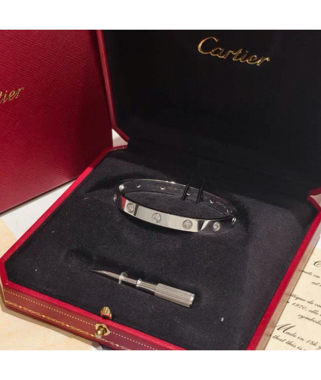 CARTIER Серебряный браслет из белого золота, фото 2