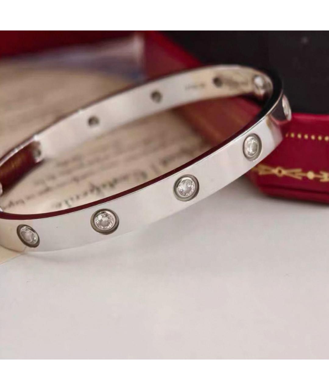CARTIER Серебряный браслет из белого золота, фото 4