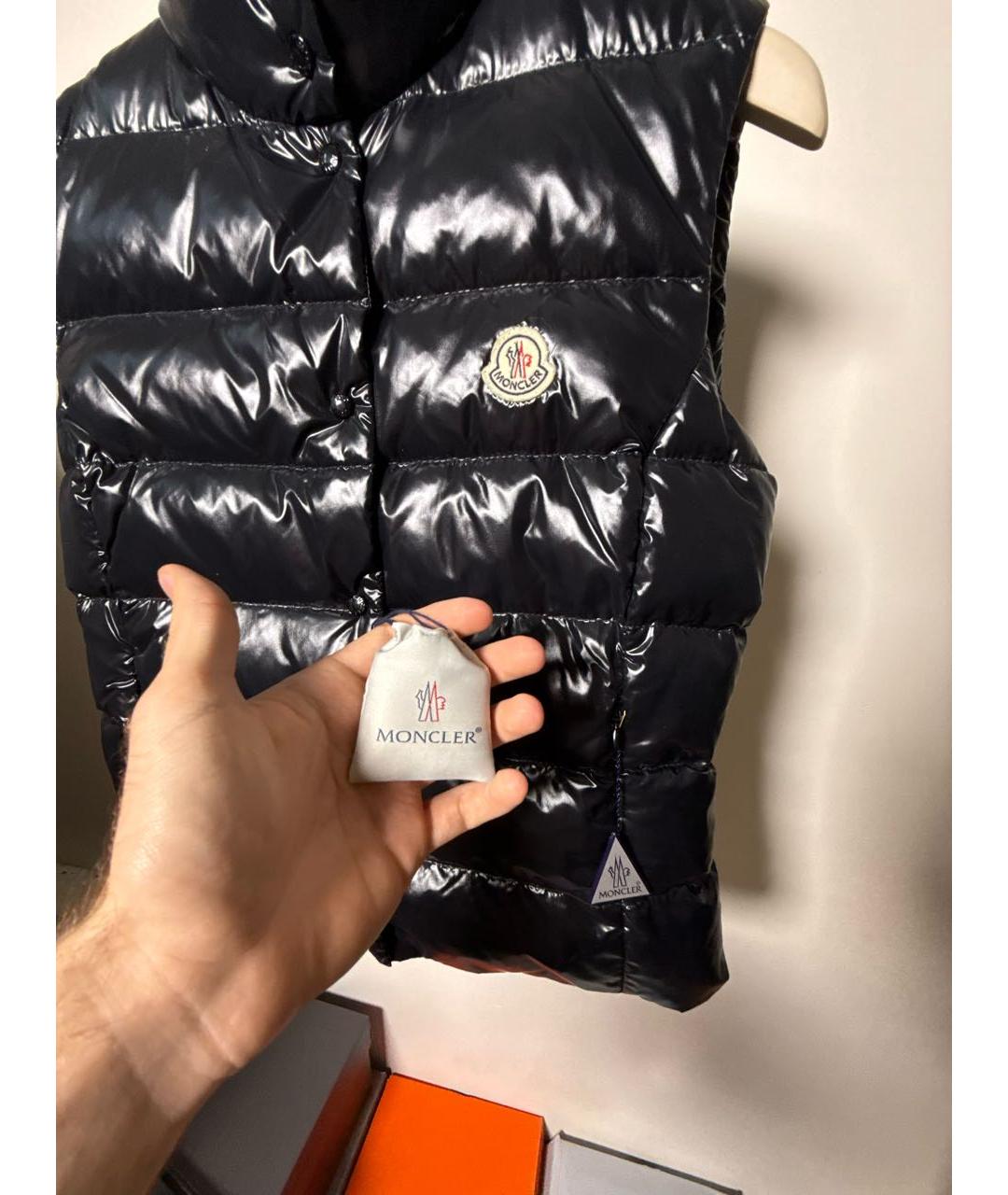 MONCLER Черный жилет, фото 3