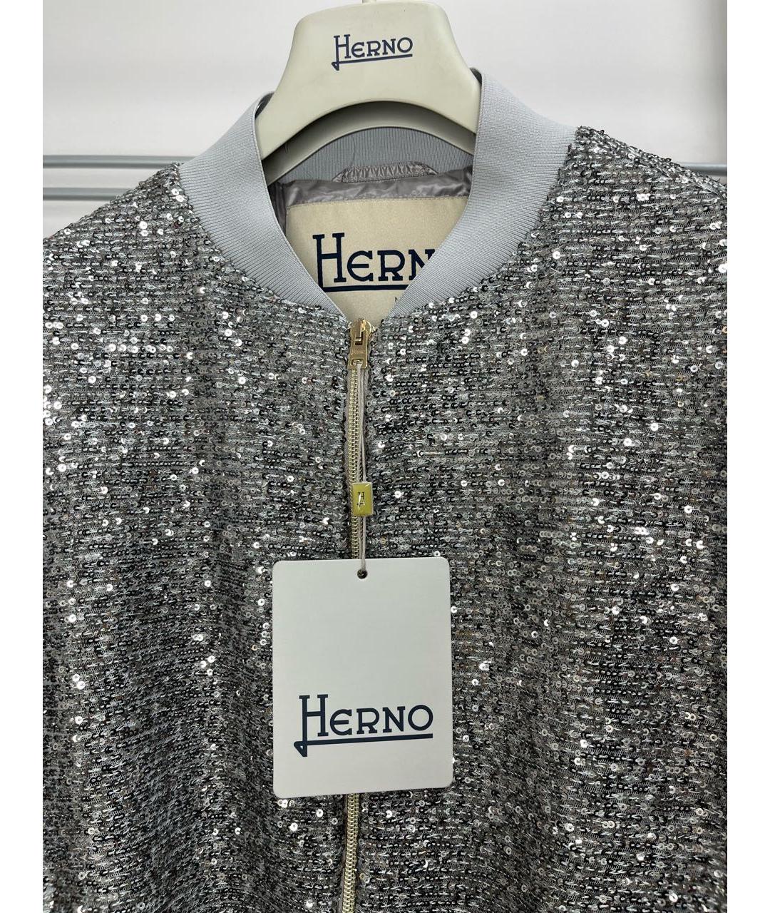 HERNO Серый полиэстеровый джемпер / свитер, фото 2