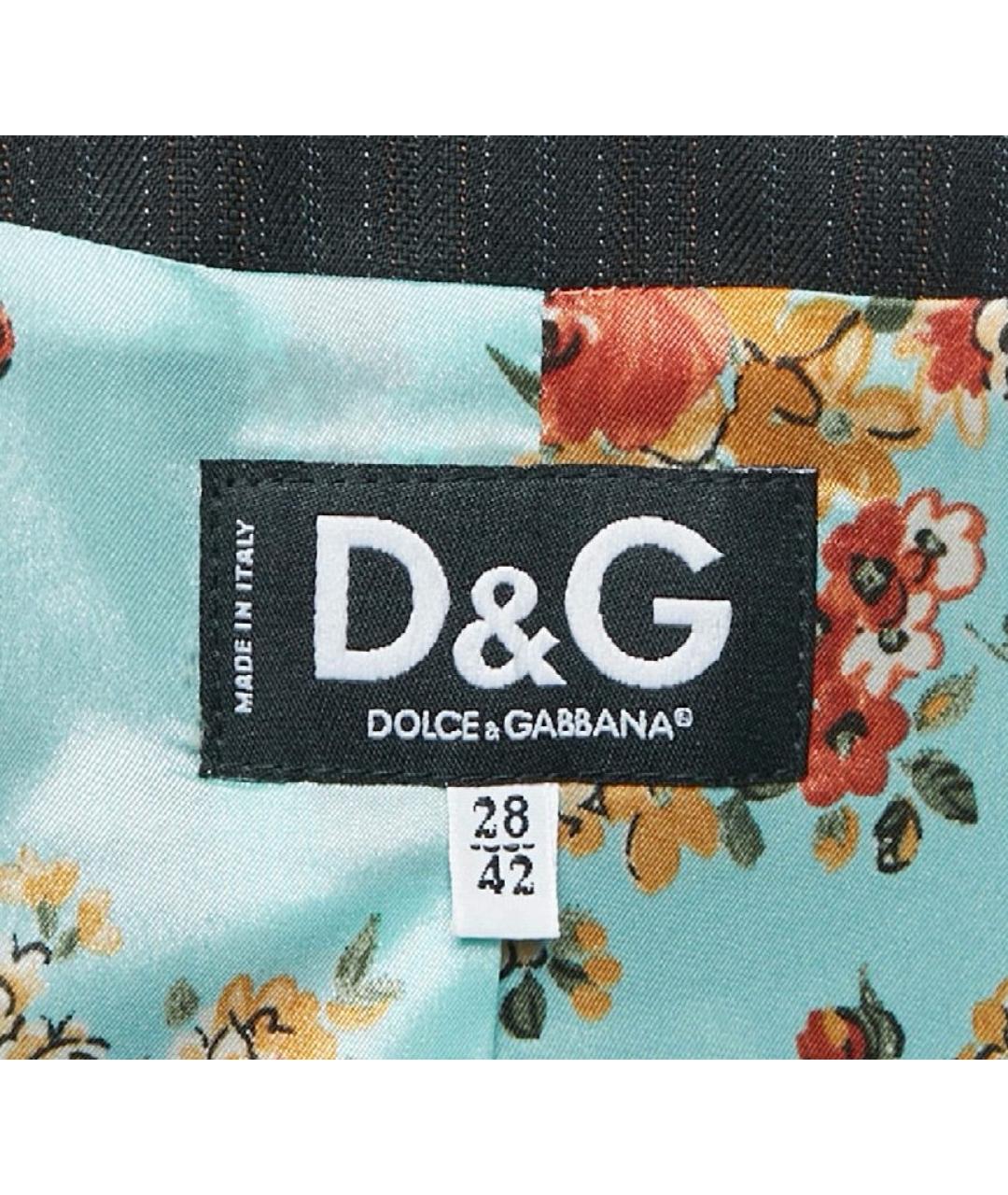 DOLCE&GABBANA Черный шерстяной жакет/пиджак, фото 3
