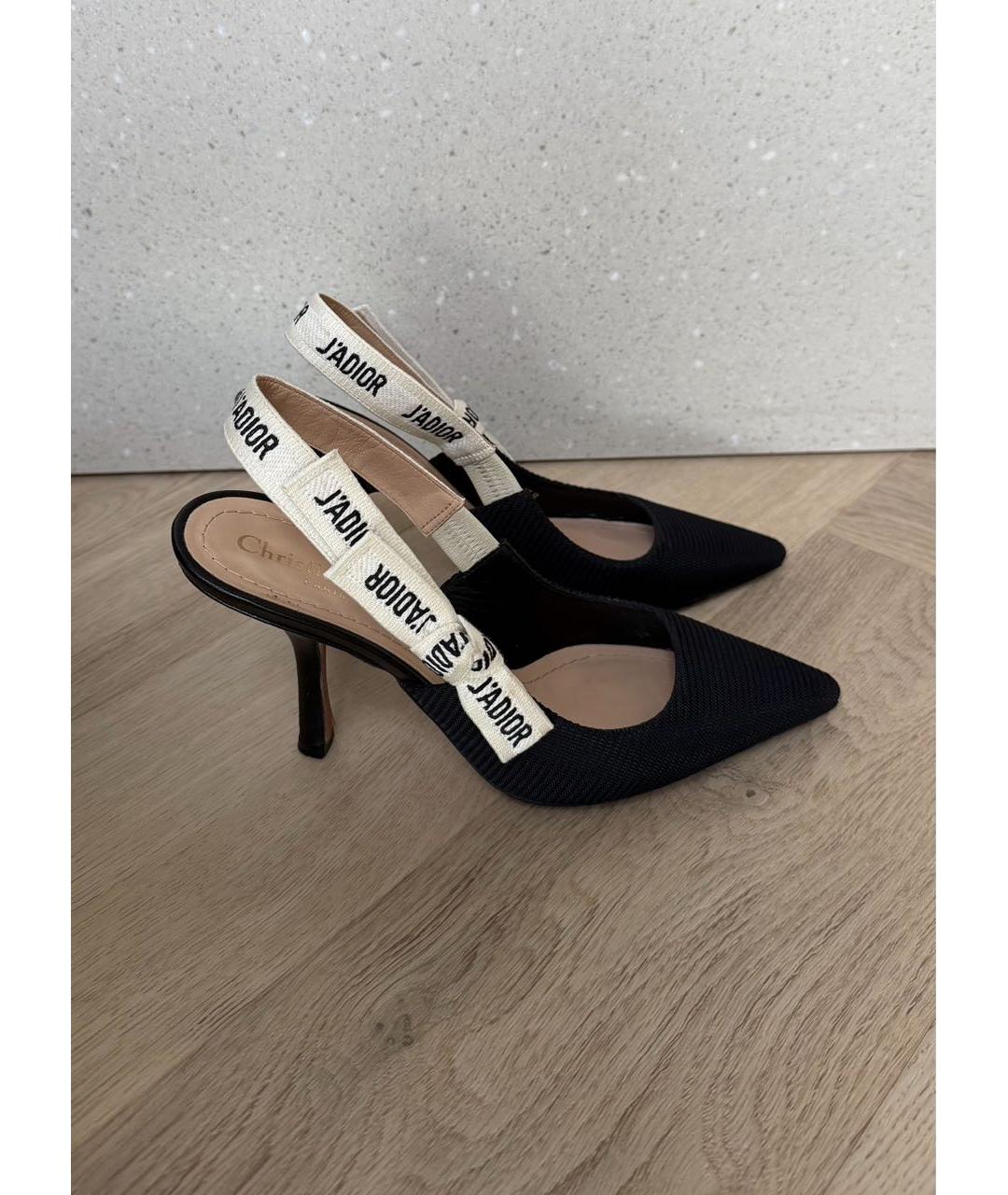 CHRISTIAN DIOR Черные текстильные туфли, фото 5