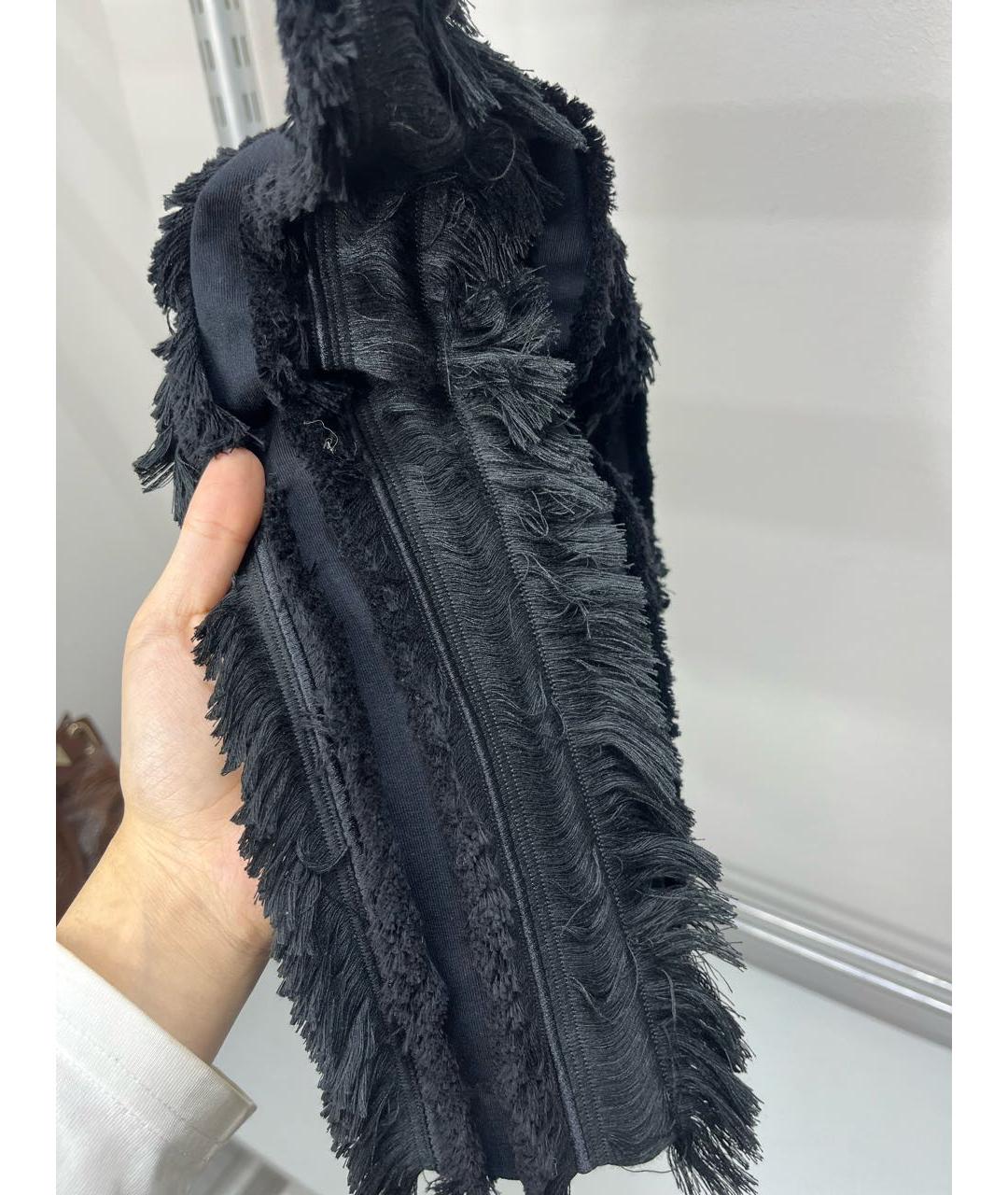 BALMAIN Черное хлопковое коктейльное платье, фото 4