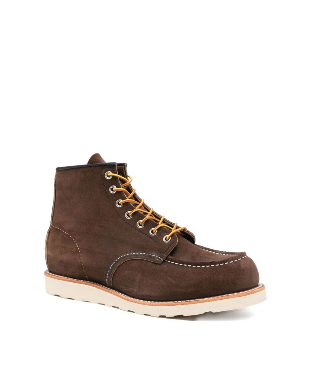 RED WING Коричневые замшевые высокие ботинки, фото 2