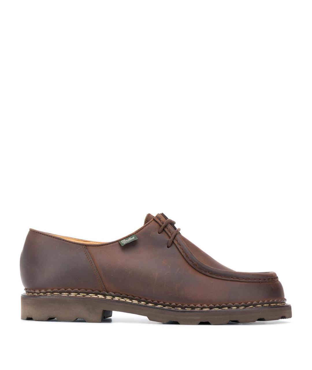 PARABOOT Коричневые кожаные низкие ботинки, фото 1