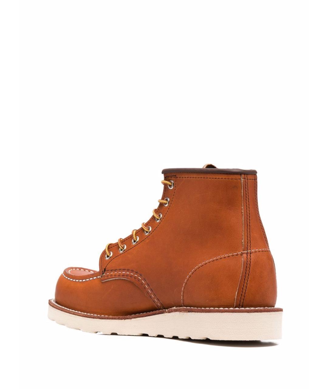 RED WING Коричневые кожаные низкие ботинки, фото 4