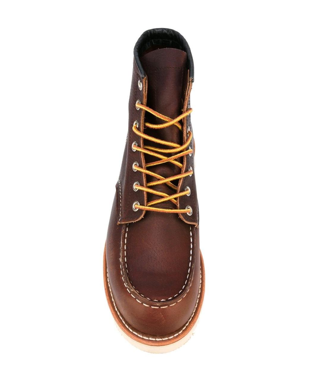 RED WING Коричневые кожаные низкие ботинки, фото 4