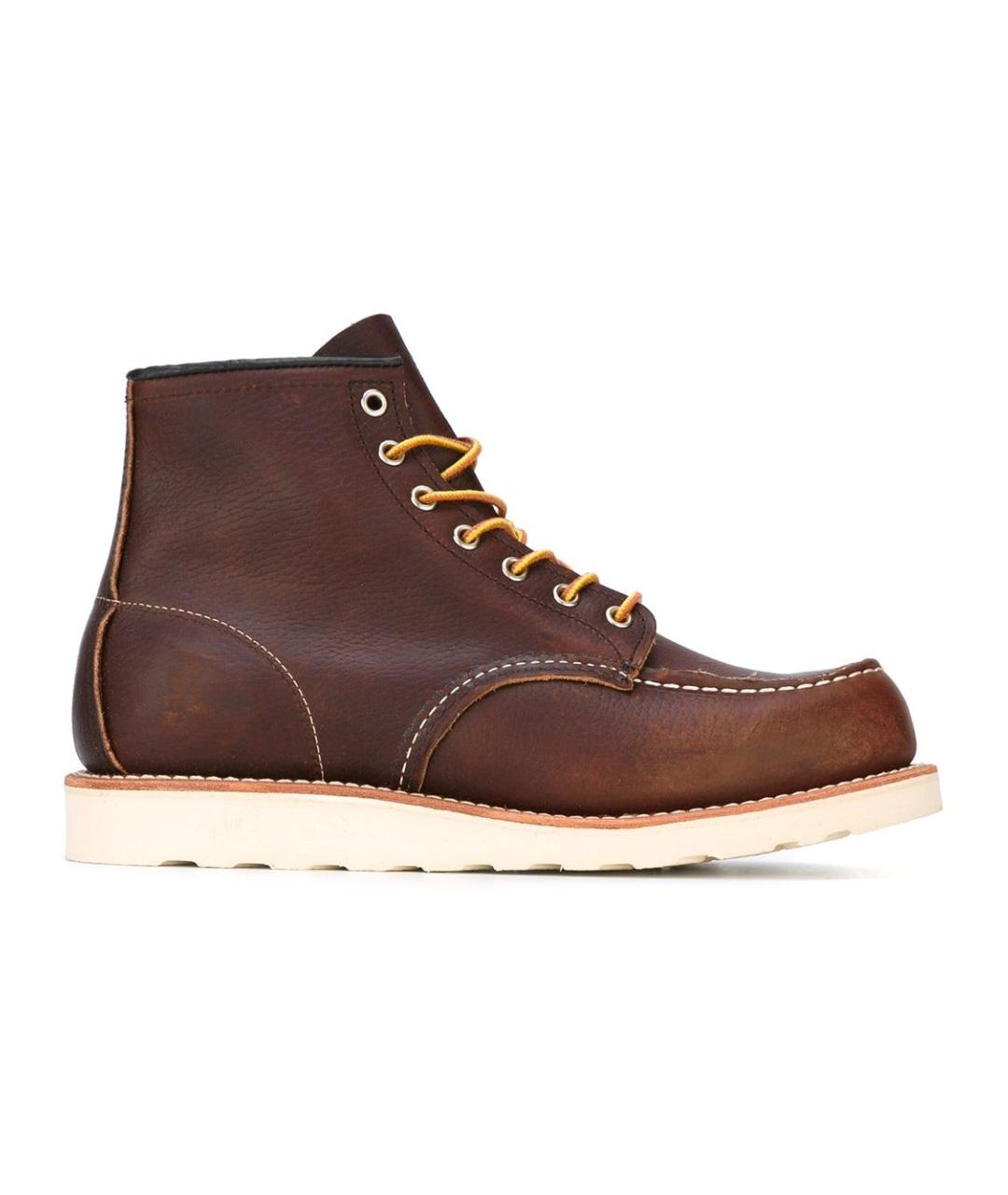 RED WING Коричневые кожаные низкие ботинки, фото 1