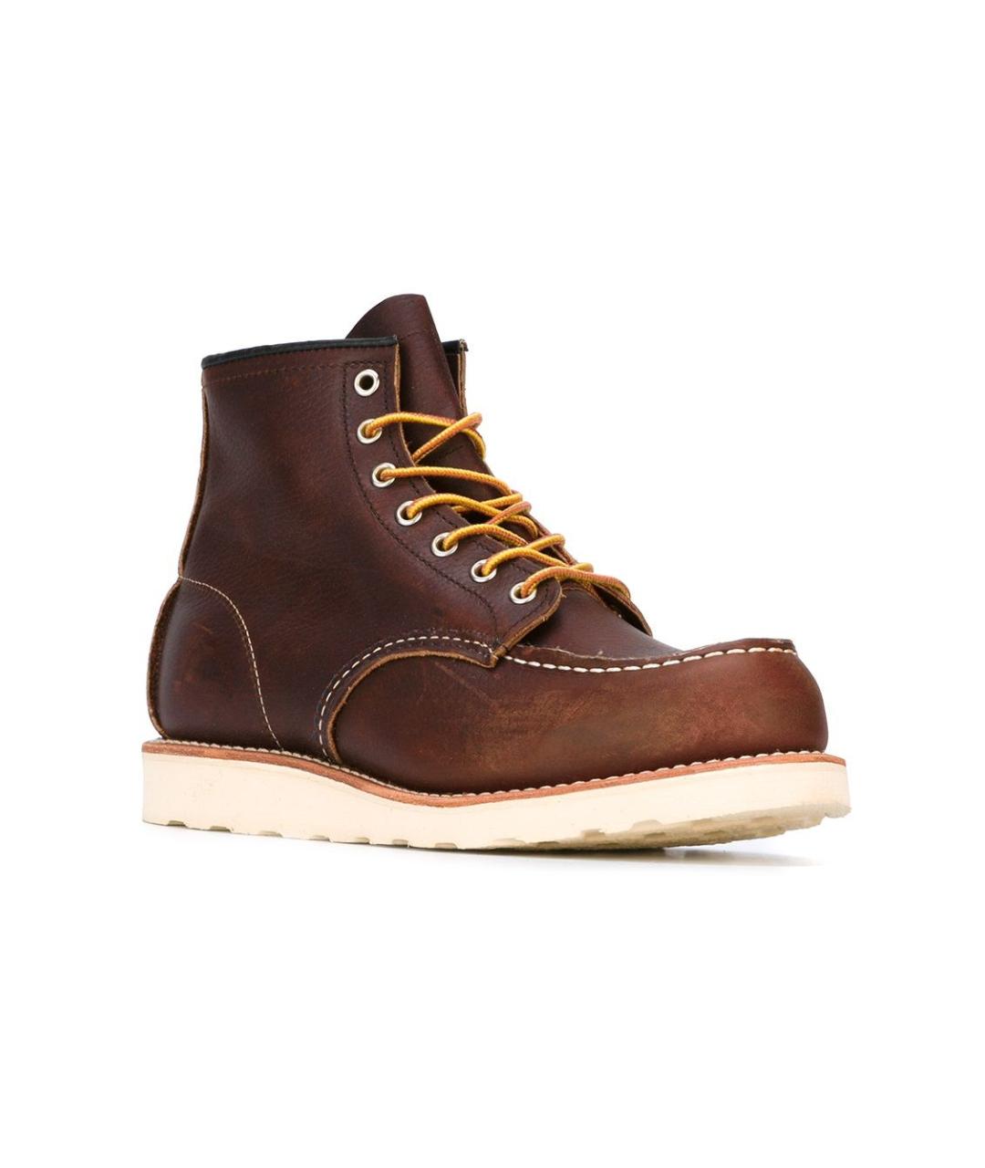 RED WING Коричневые кожаные низкие ботинки, фото 2