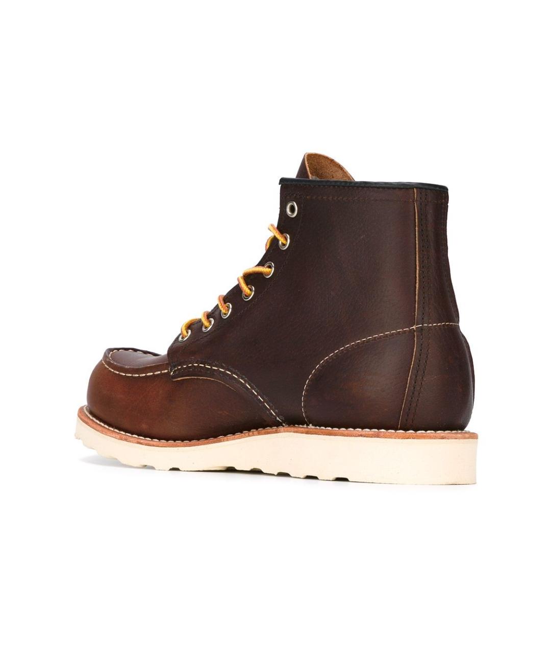 RED WING Коричневые кожаные низкие ботинки, фото 3