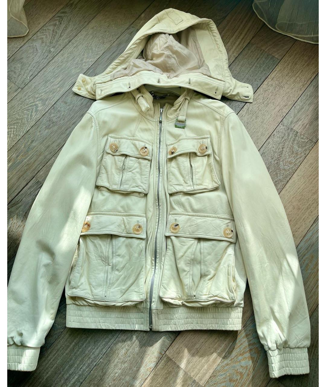 BURBERRY Бежевая кожаная куртка, фото 3