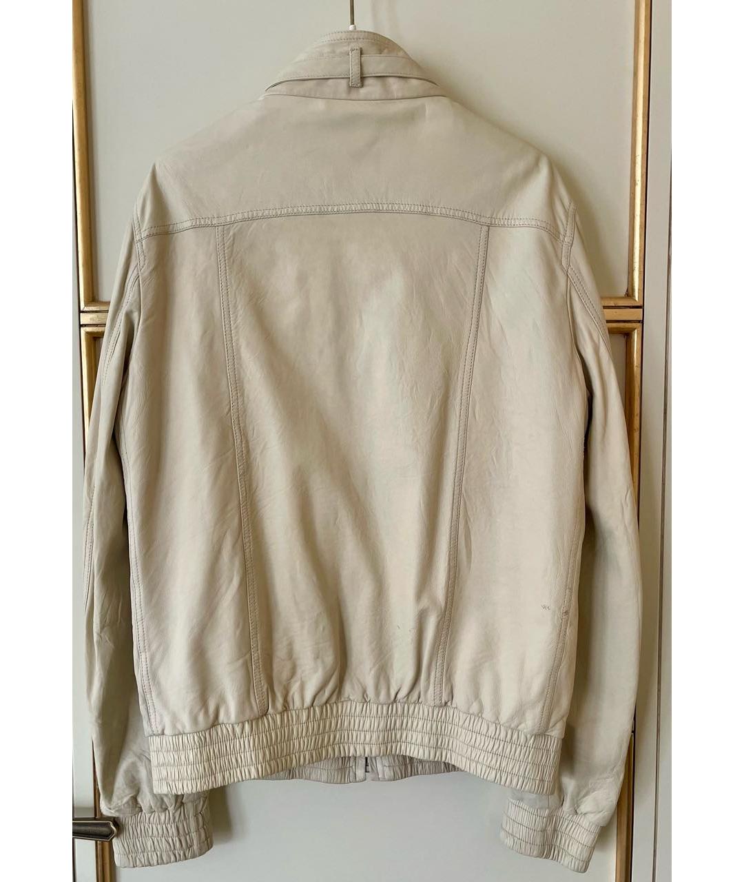 BURBERRY Бежевая кожаная куртка, фото 2
