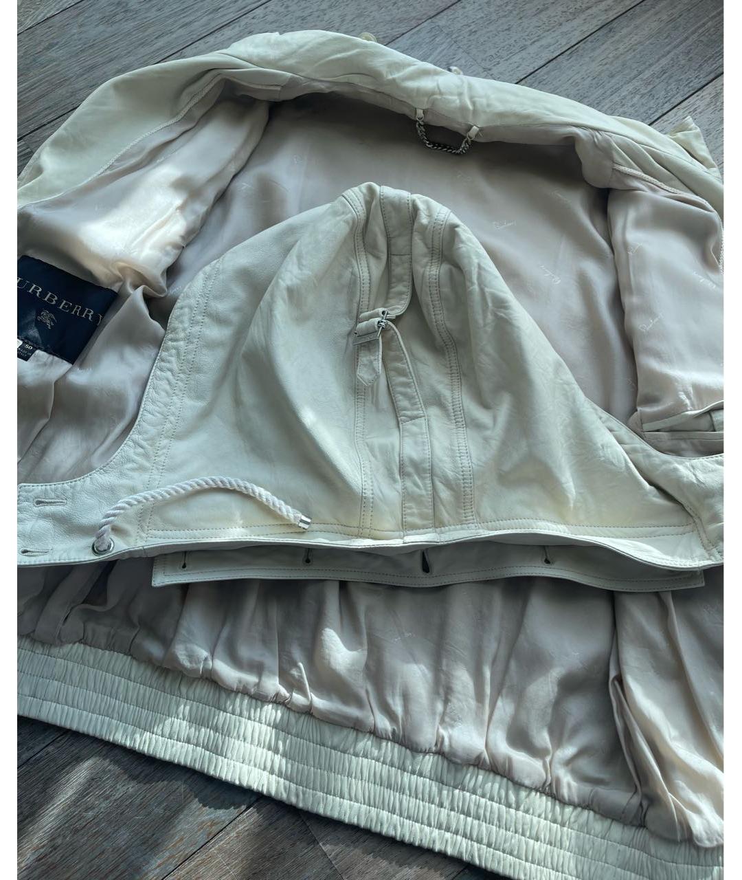 BURBERRY Бежевая кожаная куртка, фото 5